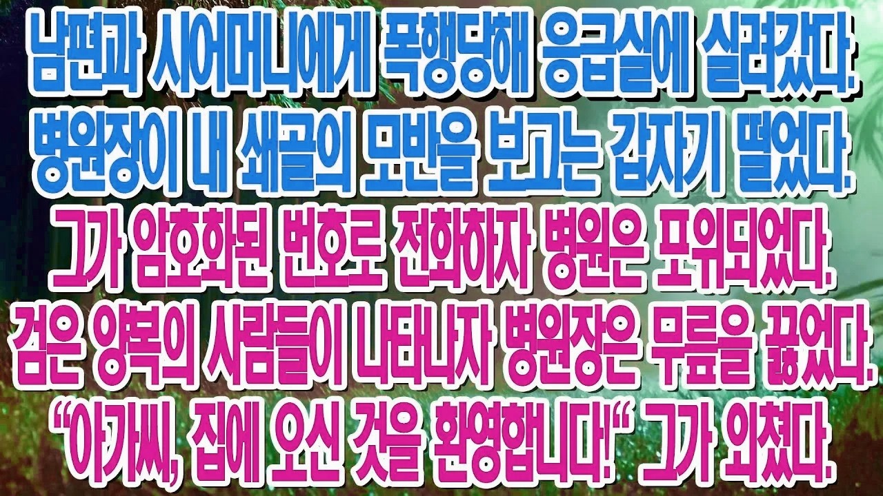 폭행당한 아내의 나비 모반, 모든 것을 뒤엎는 차가운 복수의 시작....|부모자식갈등 | 사연 이야기 | 오디오북