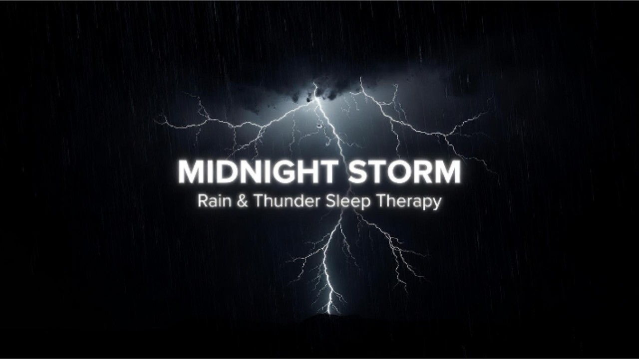 Dark Screen Thunderstorm Rain for Sleep ⚡ Black Screen Rain Sounds Relax & Deep Sleep