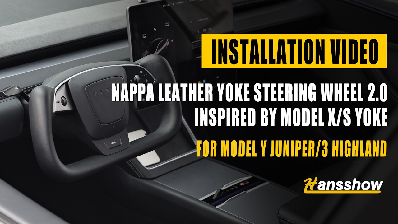 Рулевое колесо Model Y Juniper/3 Highland Nappa Leather Yoke Steering Wheel 2.0, созданное по обр...