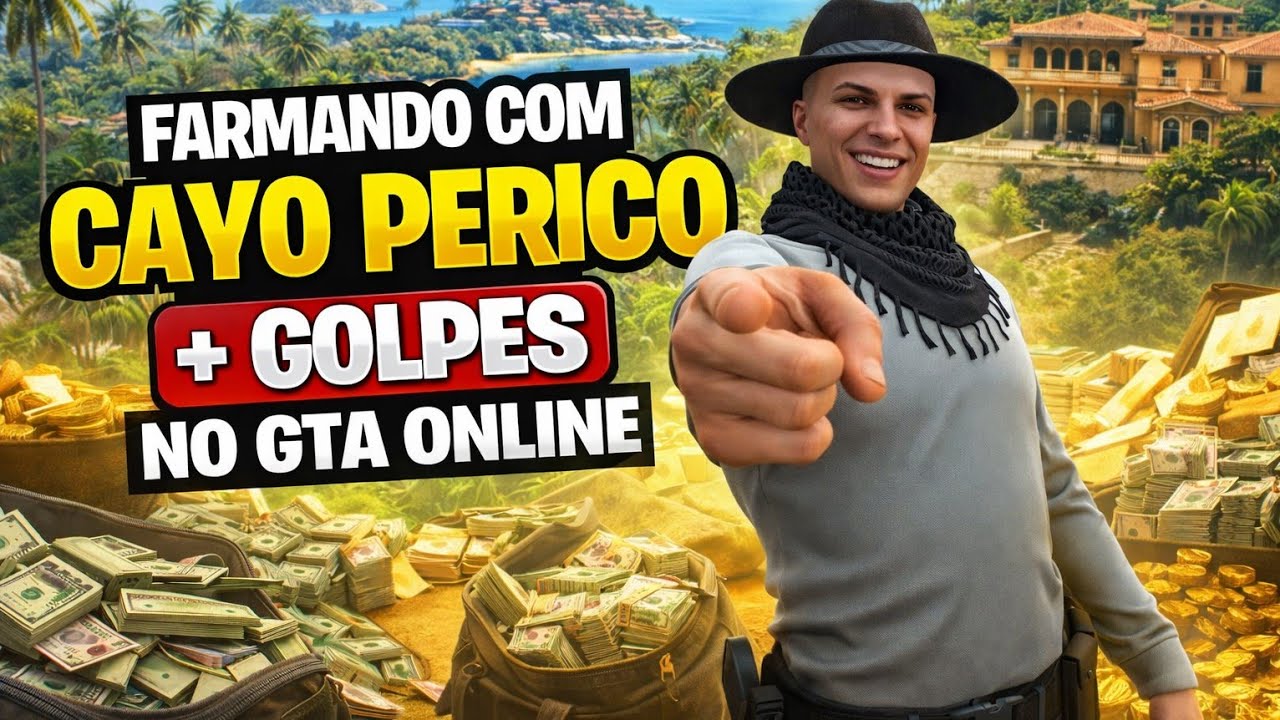 Gta-v Online FARMANDO COM CAYO PERICO SOLO+INSCRITOS E DIVERSOS GOLPES AO VIVO