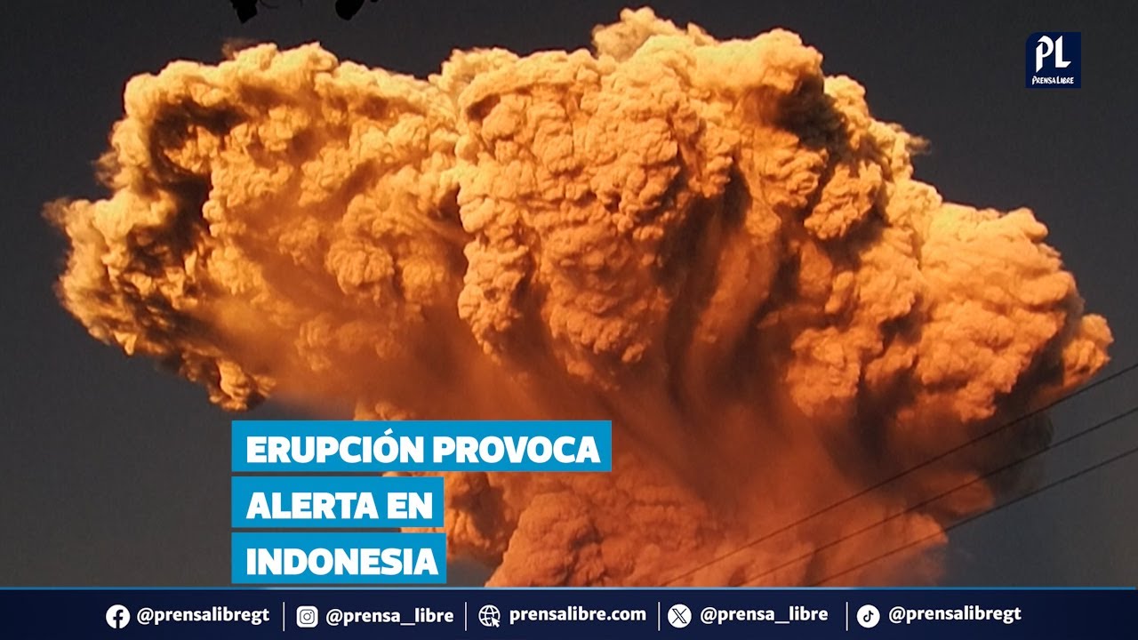 Volcán entra en erupción, lanza columnas de ceniza; advierten a pobladores y turistas en Indonesia