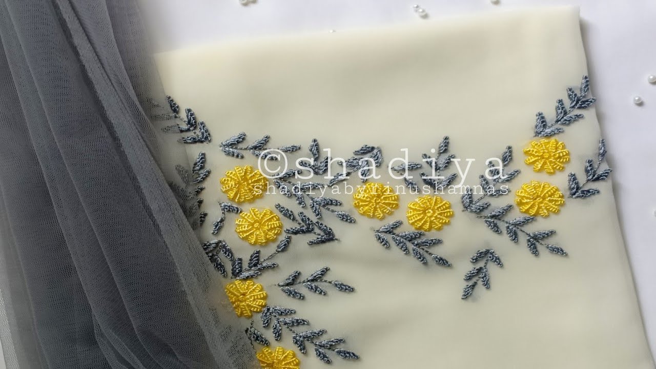 Neck embroidery  for kurti salwar|hand embroidery neck design for kurti