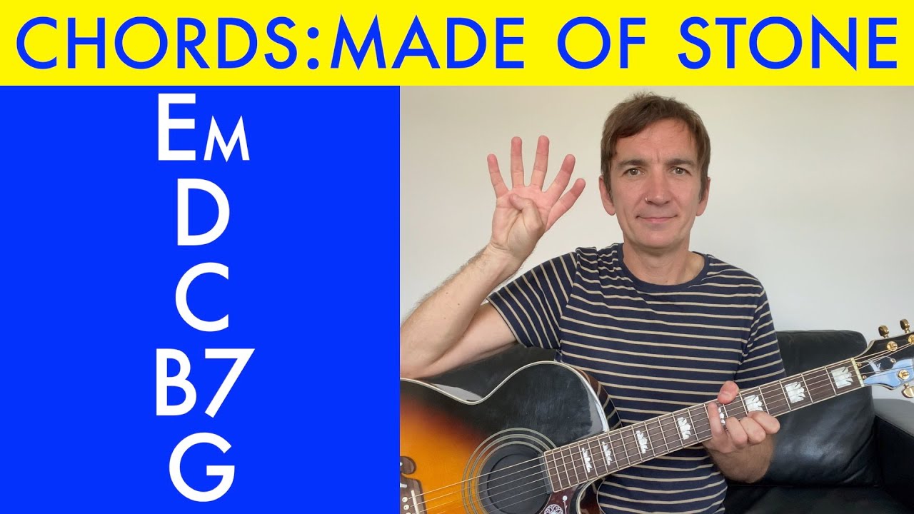 How to play Made Of Stone chords (By The Stone Roses) on acoustic guitar (Song with 5 chords)