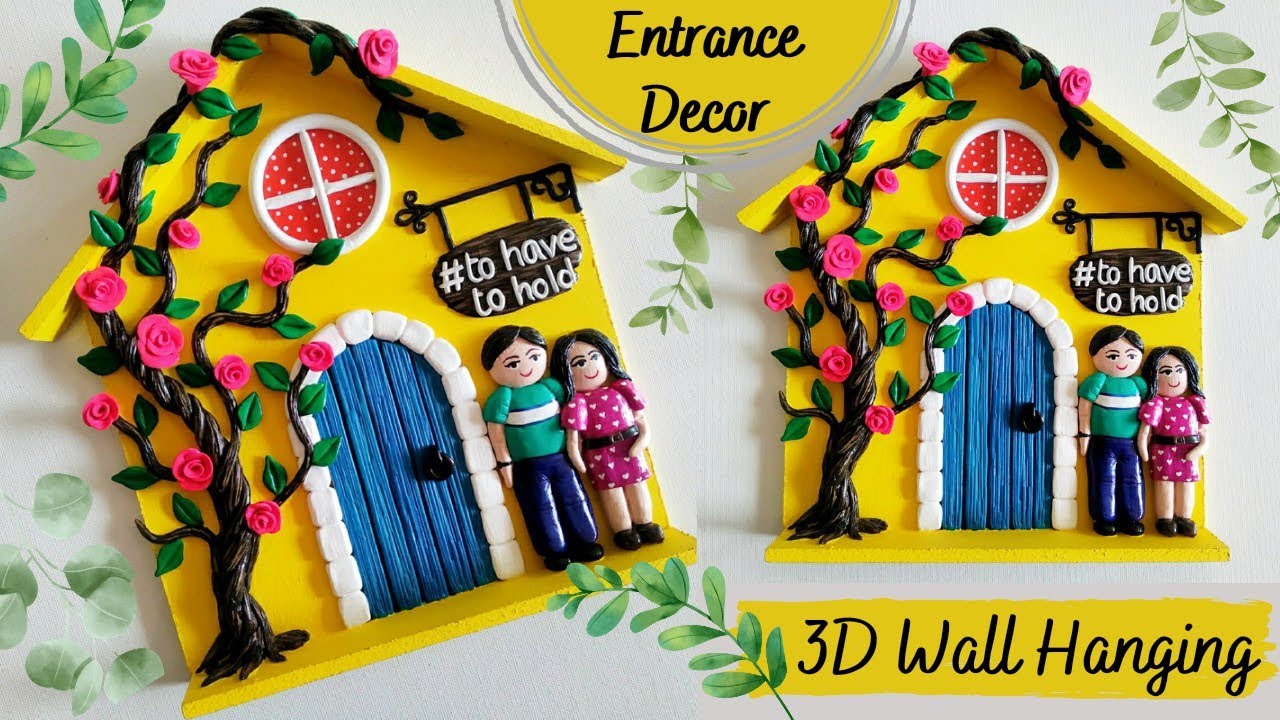Name plate DIY | Mouldit Craft | 3D Wall Hanging | Clay Craft | DIY Wall Hanging | Clay Mural Decor