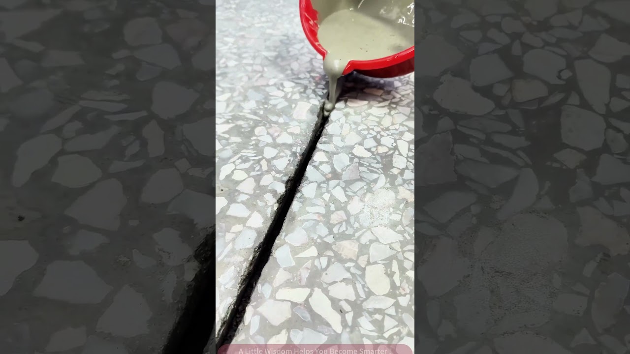 Water-polished stone repair tips | Full guide to gray grout application for glass strip seams