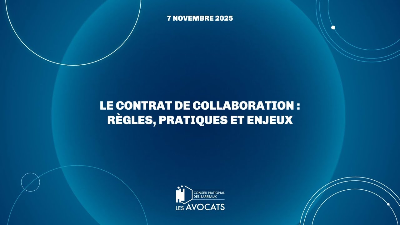 Replay - Deuxième édition : Le contrat de collaboration règles, pratiques et enjeux