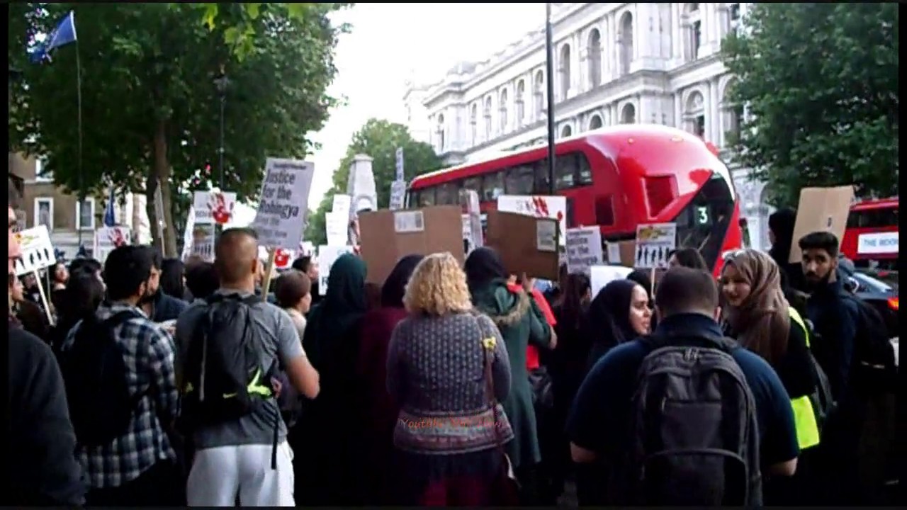 Burma protest in London UK -10 Downing Street -  2017