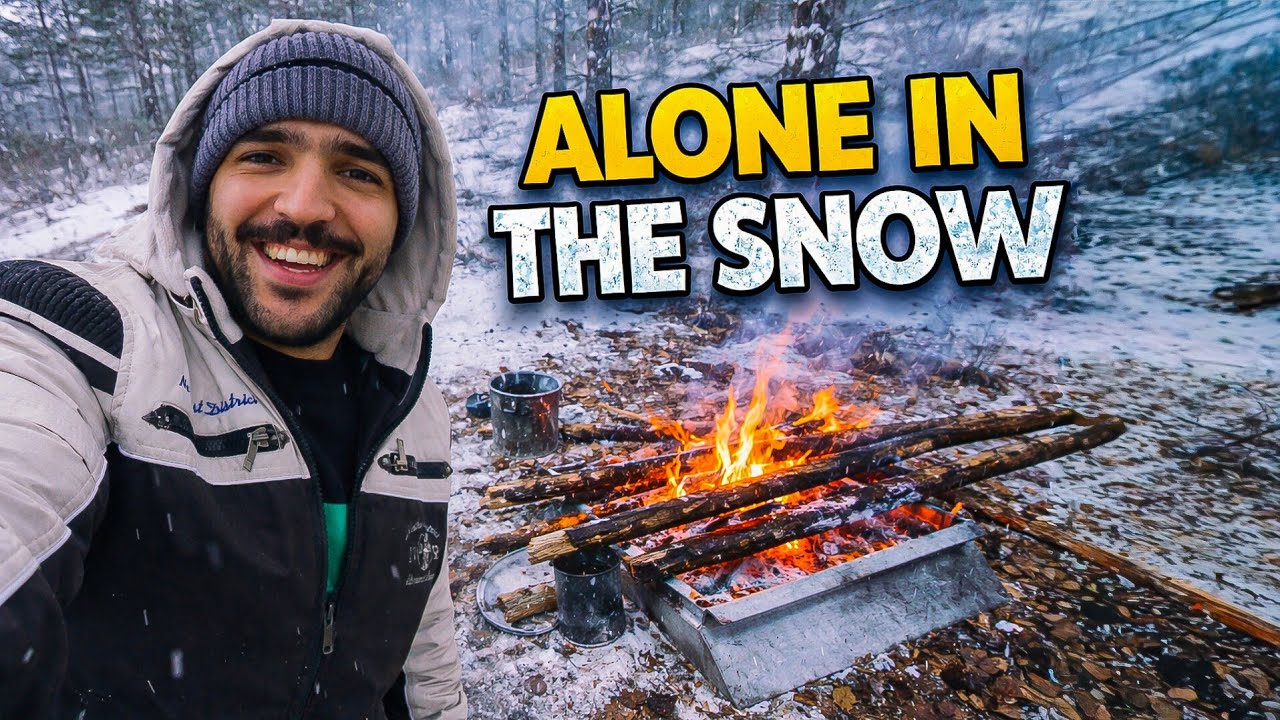 Alone in the Snow | Fire, Food & Silence - AmiriTrails