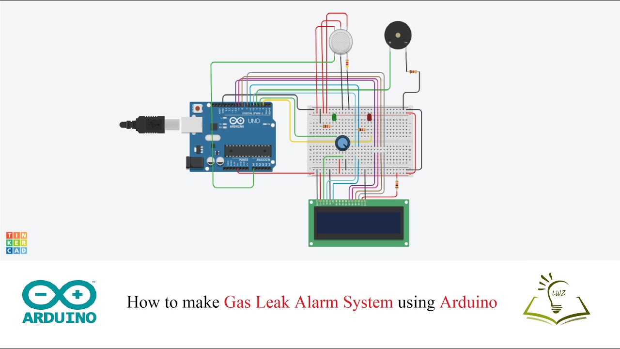 Gas Detecting Alarm System Using Arduino | DIY Project | tinkercad