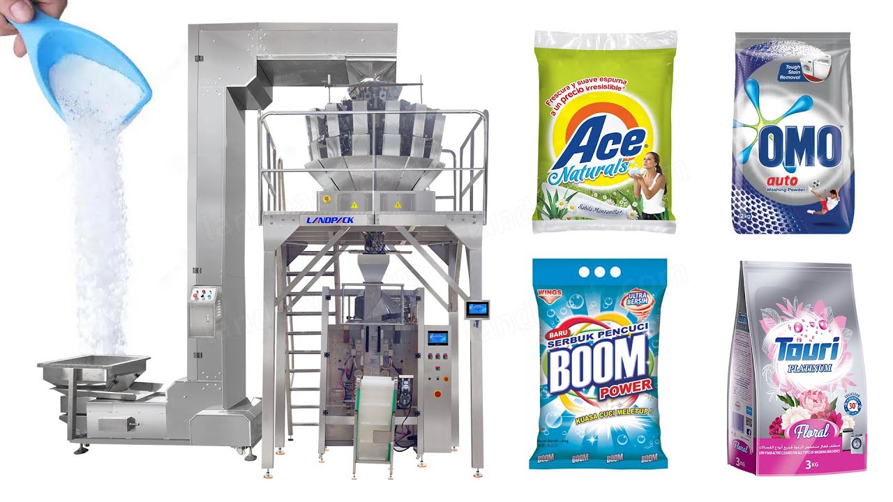 500g 1kg 3kg 5kg 10kg Detergent Washing Powder Gusset Pouch Packing Machine #packagingmachine