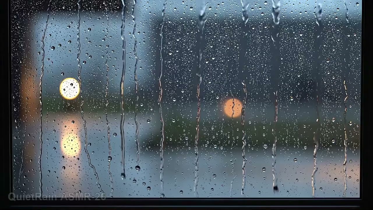 Dark Rain on Window 🌧️ Deep Sleep & Anxiety Relief | 1 Hour ASMR