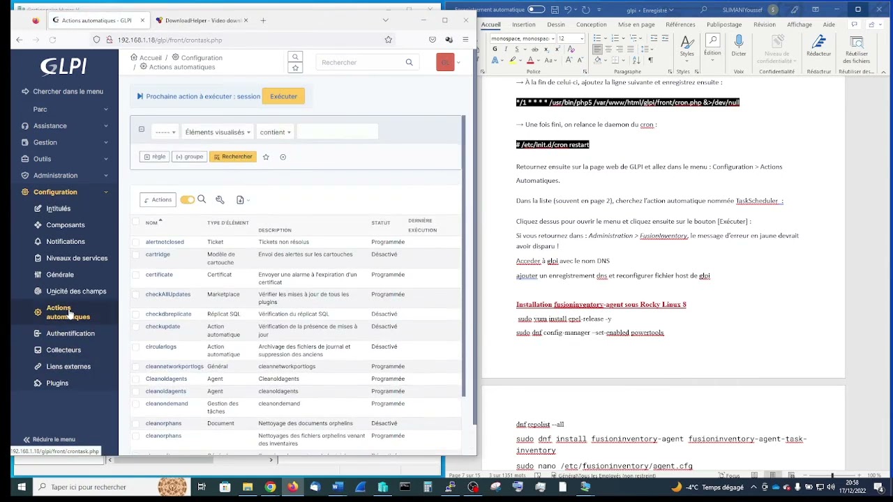 🔴 GLPI-2 : Comment Installer le plugin FusionInventory, l'agent et corriger l'erreur CRON.