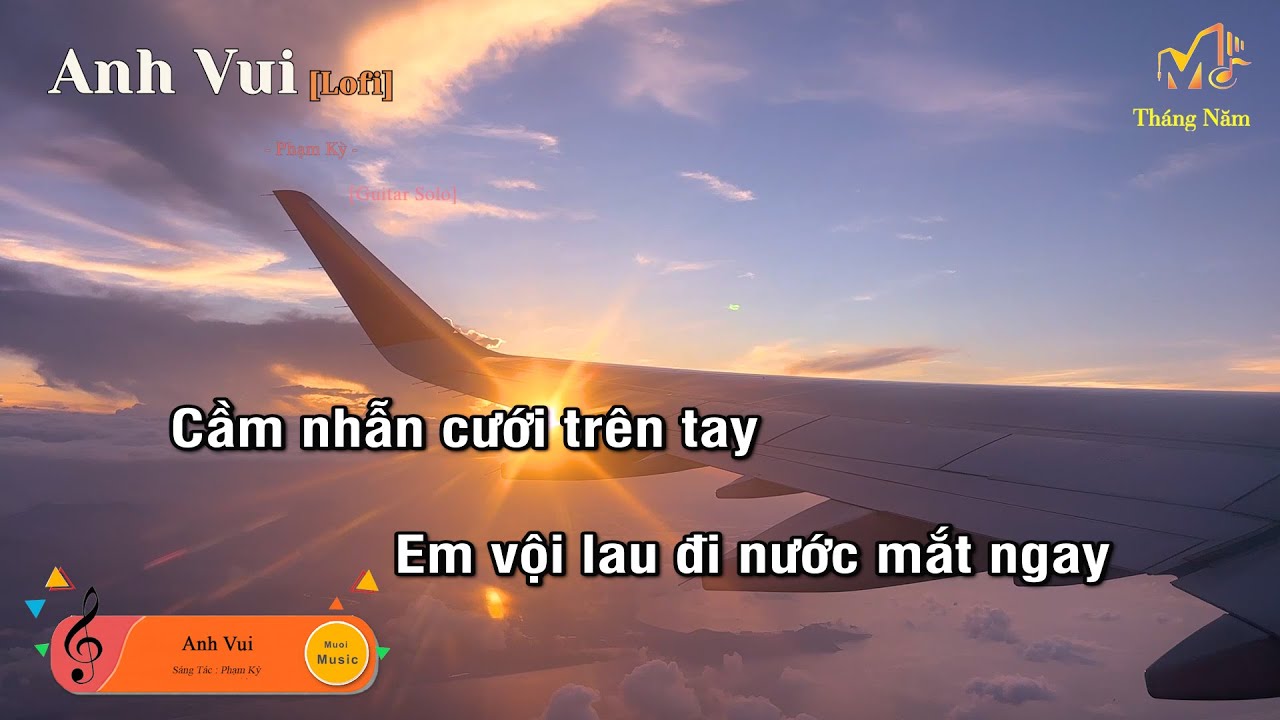 [Karaoke LOFI] ANH VUI - (Guitar Solo Beat), Muối Music | Tháng Năm