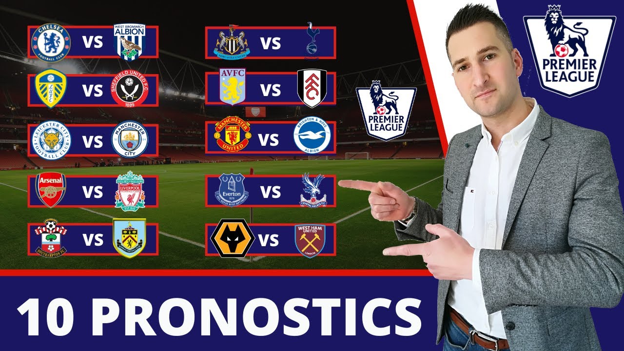 Pronostic Foot ANGLETERRE : Mes 10 PRONOSTICS (  Première League )