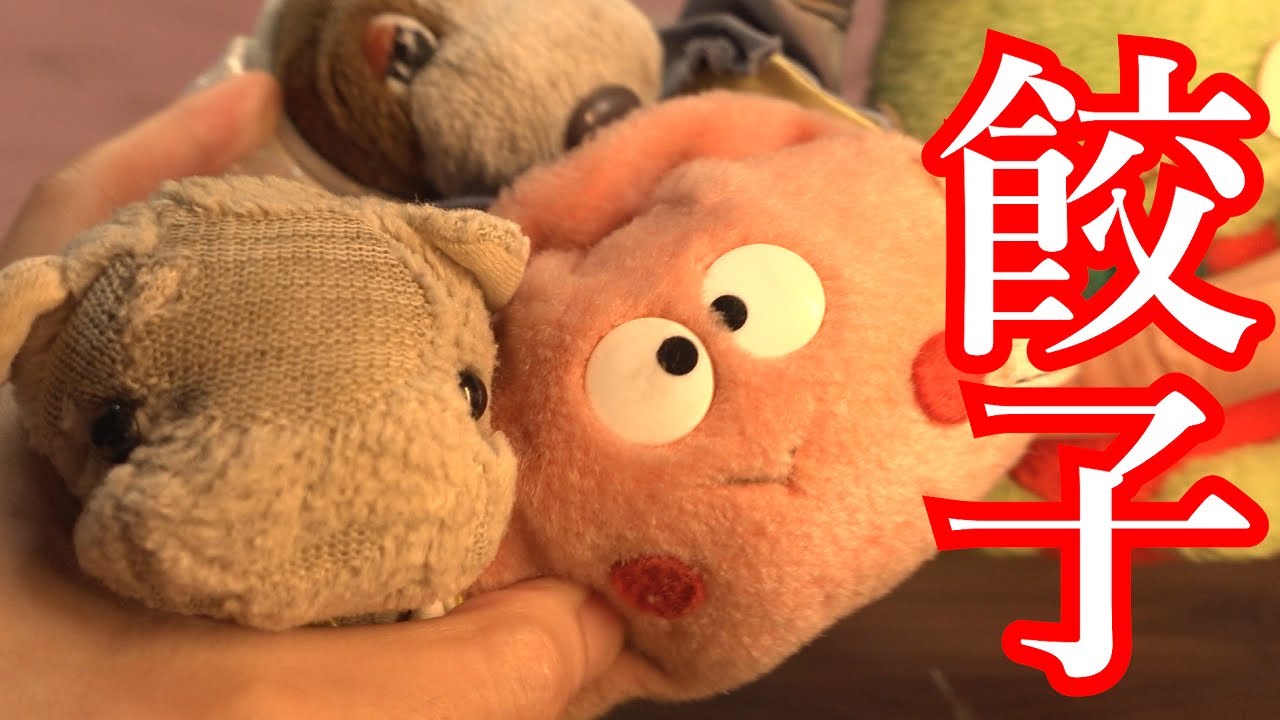 ぶたがぎょうざくんとはじめて手作り餃子を作ってみました【ぴんくのぶたちゃんねる】