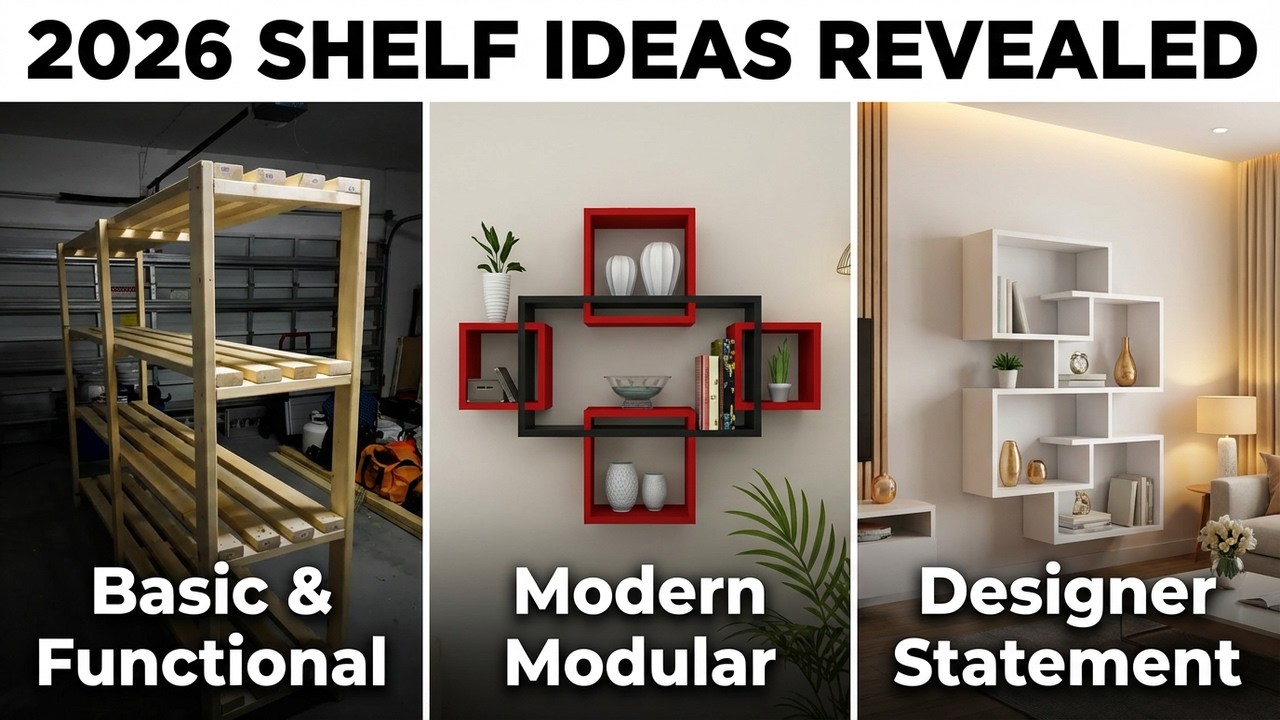 85+ Wall Shelves Design Ideas 2026 | Wooden Floating Shelves for Modern Homes