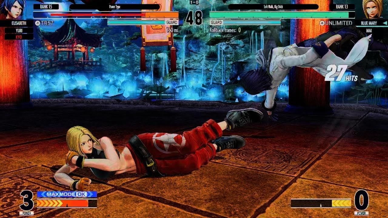 KOF XV_ Leona & Blue Mary🔥 vs. Kyo, Elizabeth & Yuri