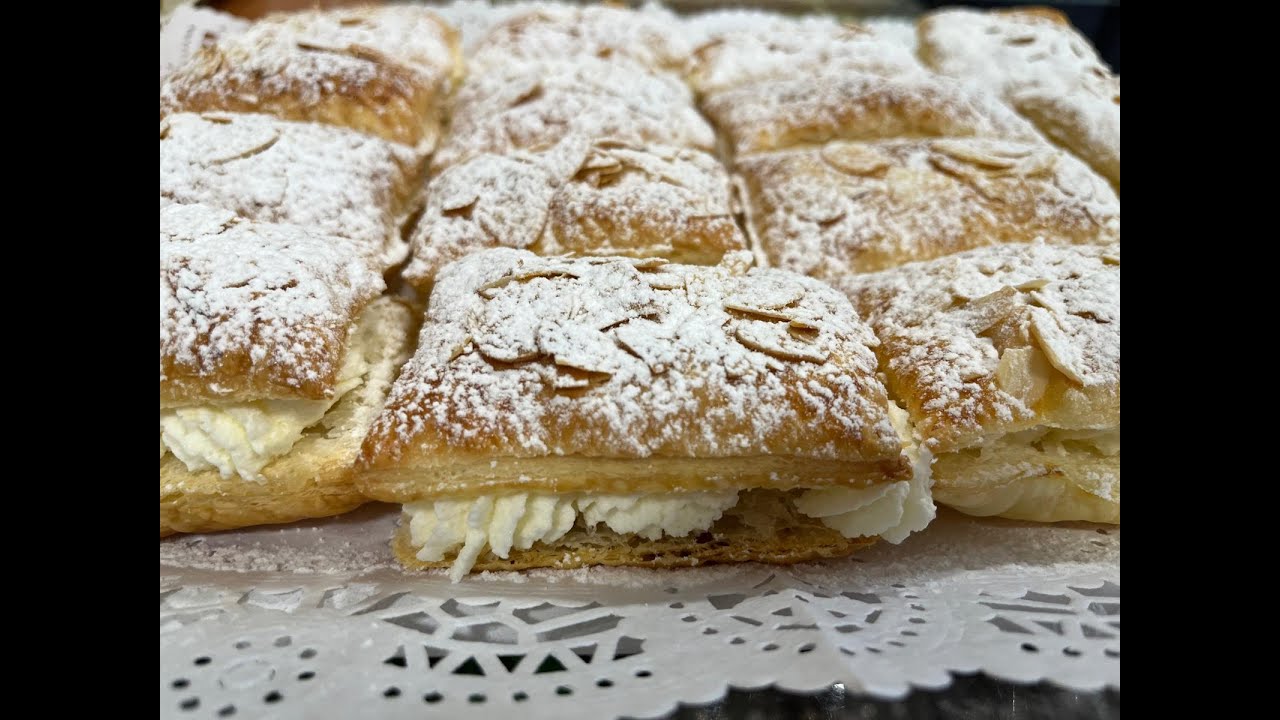 Miguelitos rellenos de nata