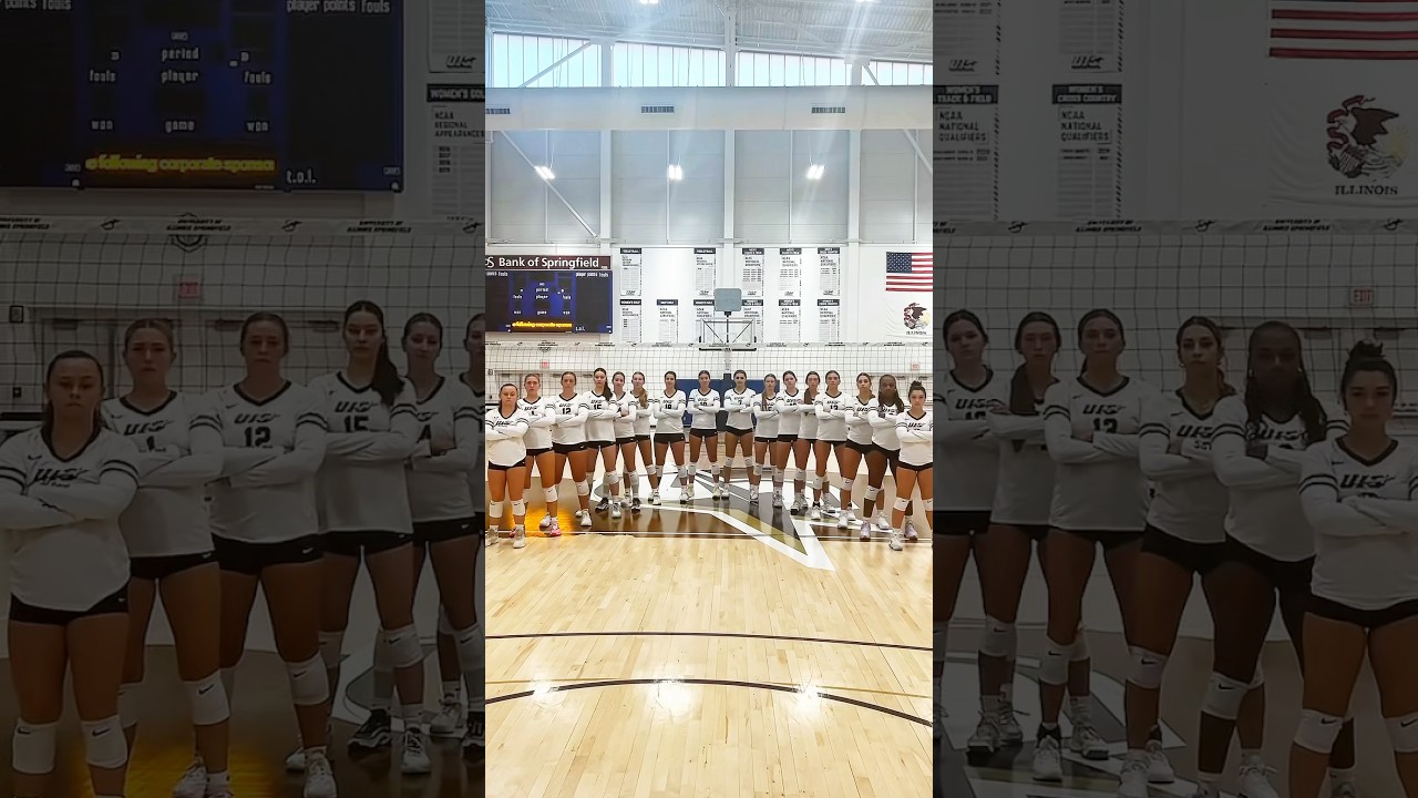 The #UISedu volleyball team is ready for homecoming!