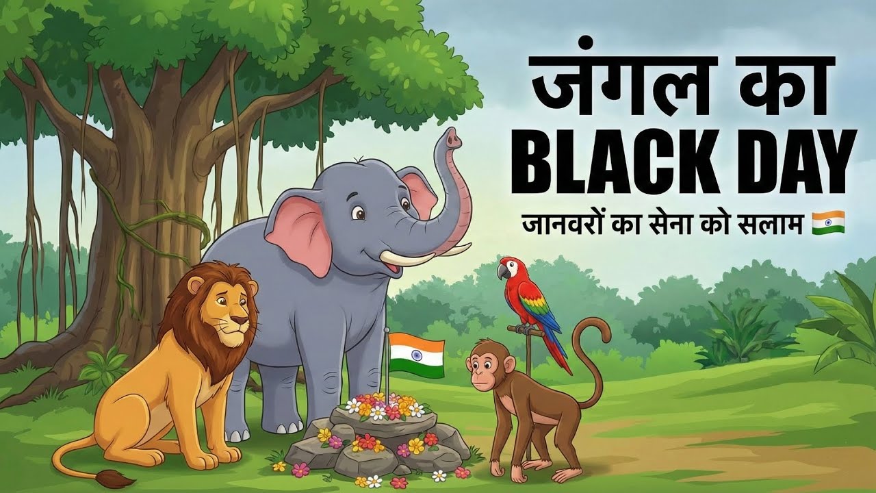 Black Day Jungle Story 🖤 | जंगल में भारतीय सेना को सलाम 🇮🇳 | Fun & Emotional Hindi Story