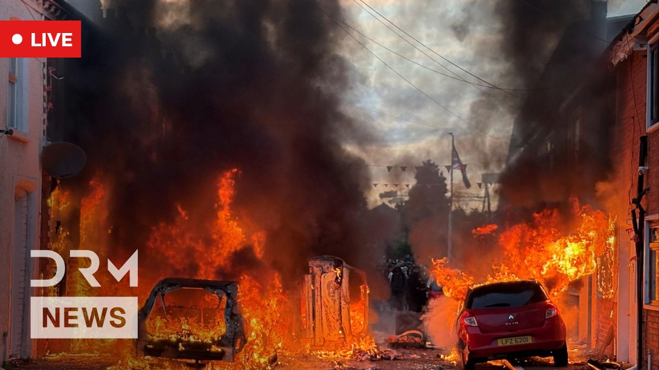 LIVE: Aerial Views of Belfast After Wave of Anti-Immigrant Violence | AD1E