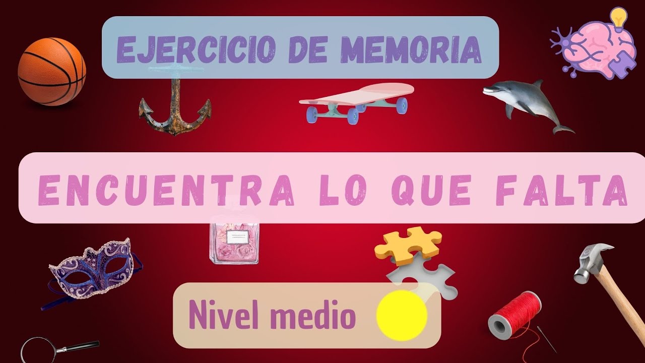 "Encuentra lo que falta" 🔍Reto de memoria visual nivel medio