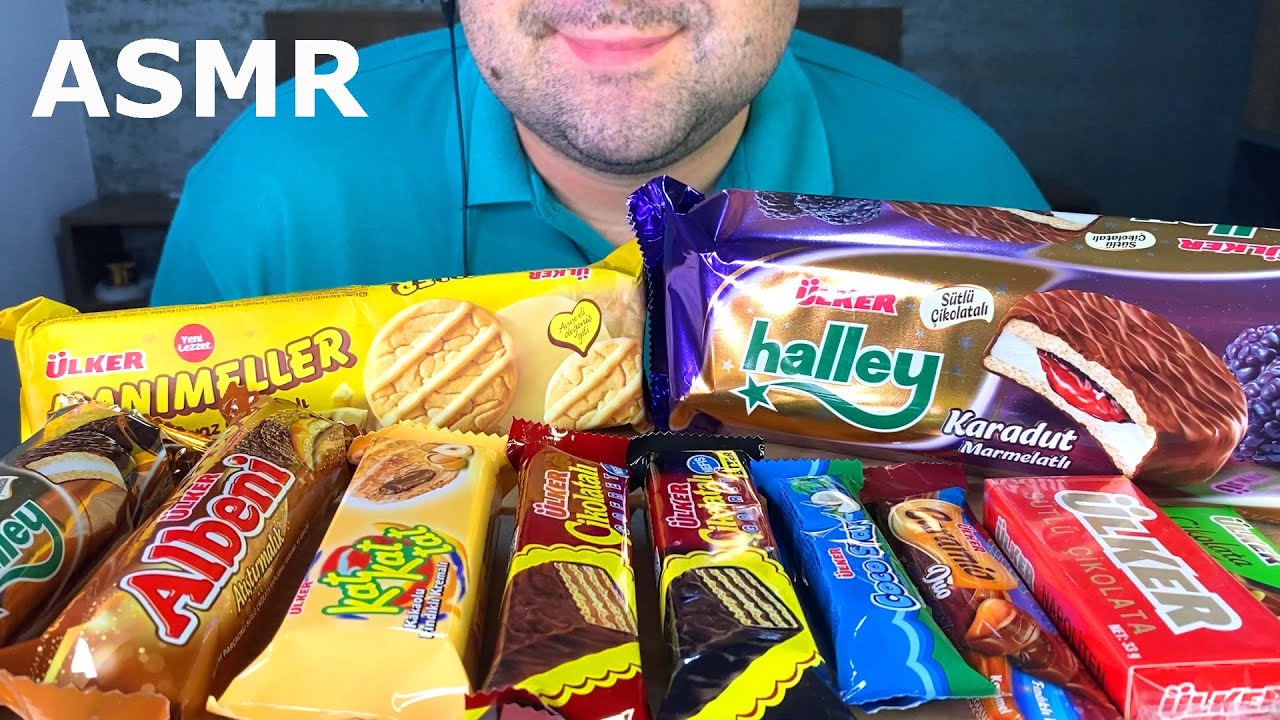 ASMR TURKISH CHOCOLATE PARTY | &Uuml;LKER CHOCOLATE MUKBANG (EATING SOUNDS) EATING SHOW