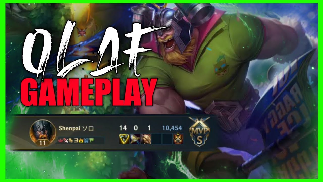OLAF GAMEPLAY GUIDE ITEM BUILD / JUNGLE ROTATION WILD RIFT
