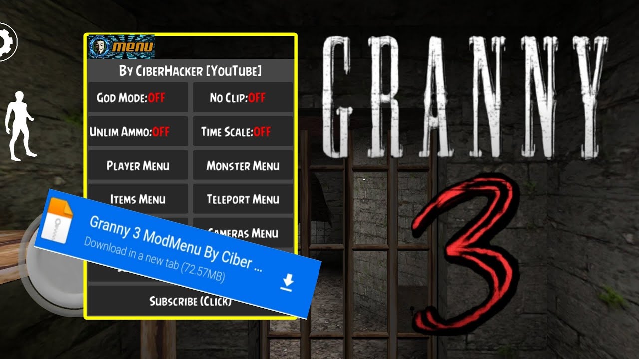 تحميل لعبة granny 3 مهكرة mod menu برابط مباشر من ميديافير ✅
