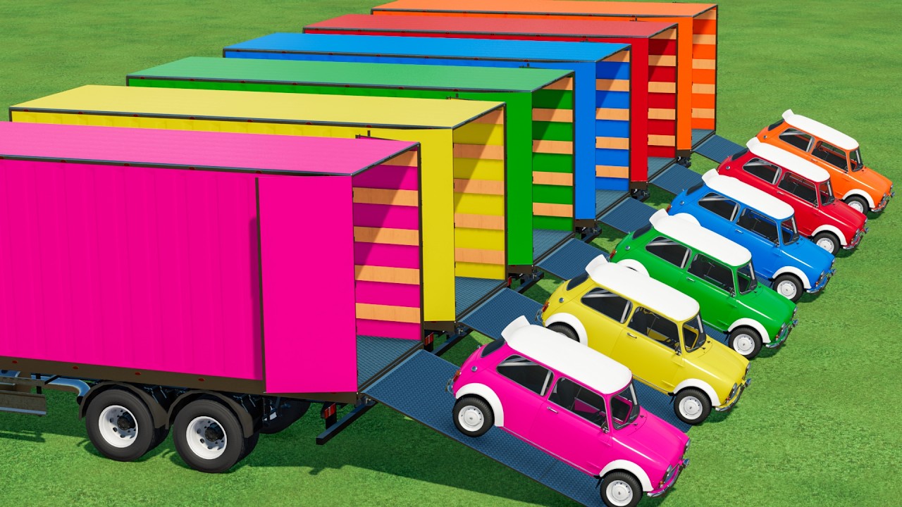 Transporting MINI Cooper With BIG Trucks In Fs22 | Farming Simulator 22 |