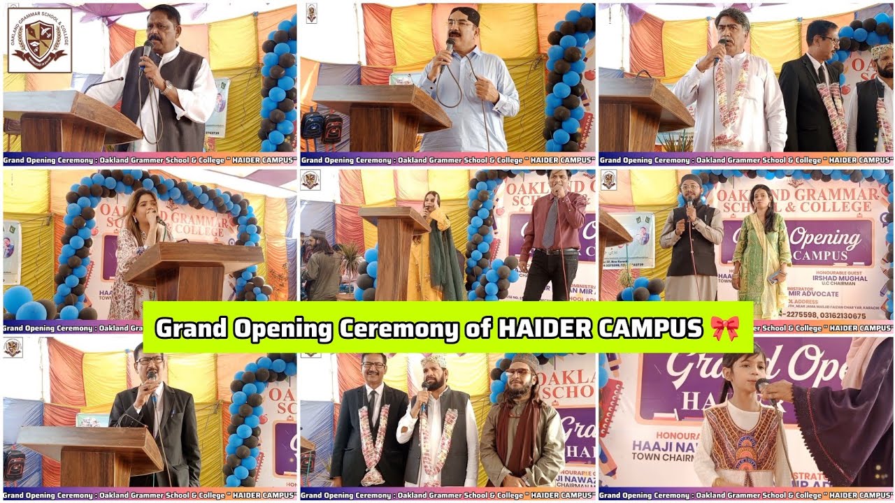 Complete Event | Oakland Grammer School HAIDER CAMPUS | Grand Opening Ceremony 🎀