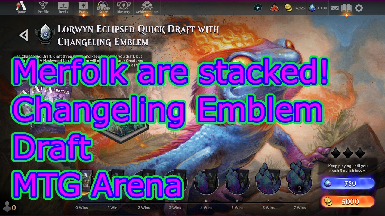 Lorwyn Eclipsed Draft with Changeling Emblem - Merfolk are stacked!