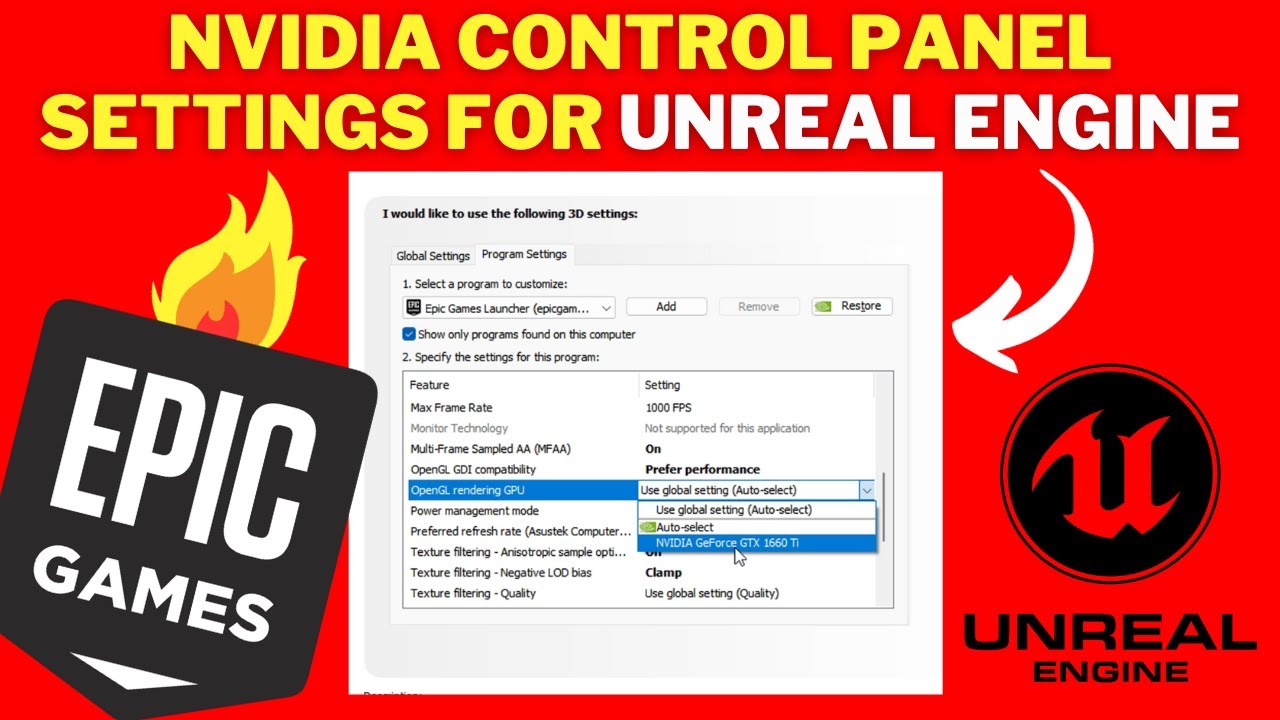Лучшие настройки панели управления Nvidia для Unreal Engine | Включите ускорение GPU в UNREAL ENG...