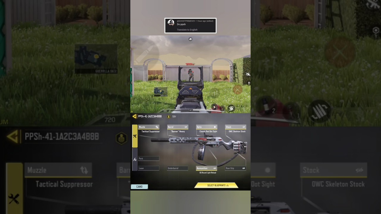 Best Ppsh 41 Red Dot Build (PPSh-41-1A2C3A4B8B) - Season 9 COD Mobile 2025