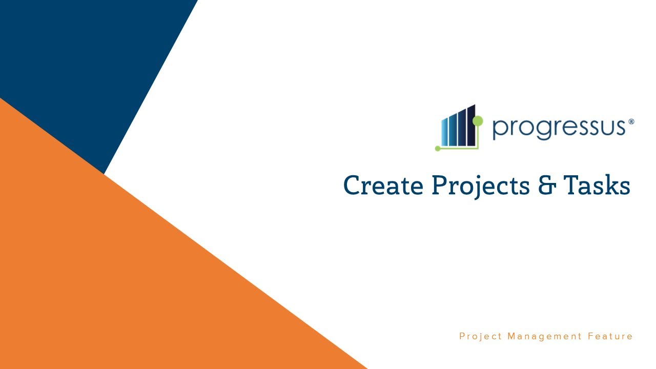 How to Create Projects Using the Progressus Project Wizard