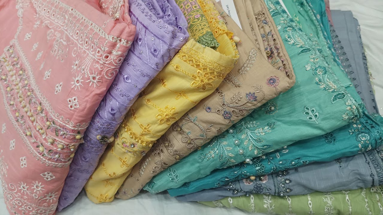 Exclusive Tawakkal Niesha Luxury Cotton Embroidered Chikenkari Dress #pakistan #tawakkal #cotton