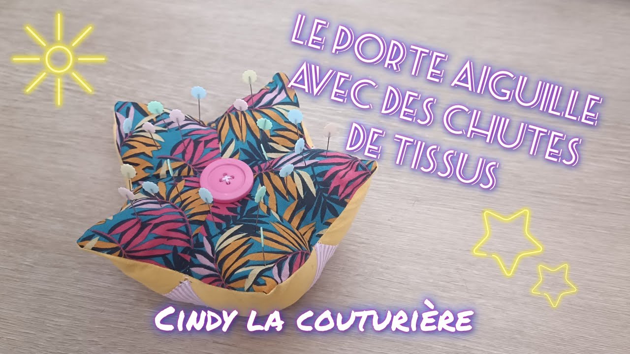 #Tuto #diy #couture : Coudre un porte aiguille avec des chutes de tissus