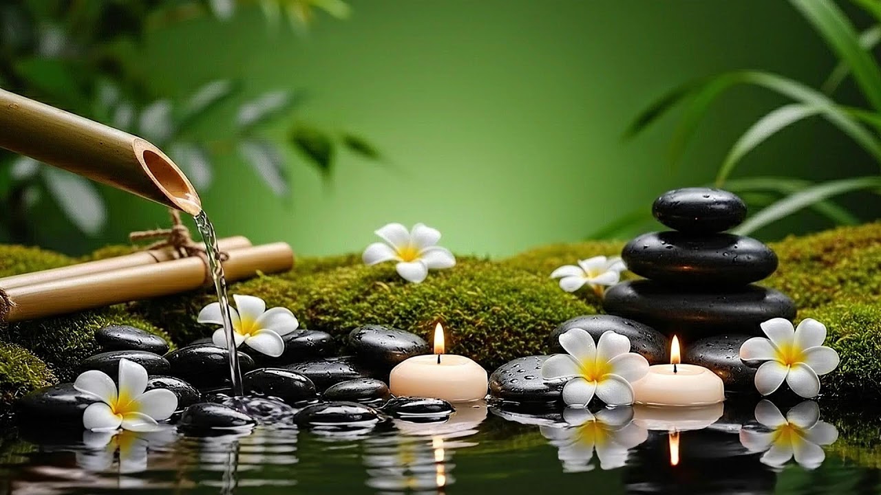 Relaxing Piano Music with Water Flow for Insomnia Relief