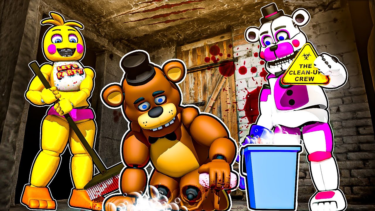 Freddy and Funtime Freddy Play CLEANUP CREW in Five Nights at Freddy's