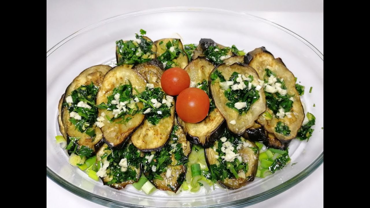 Patlidžan  prilog uz meso (salata)