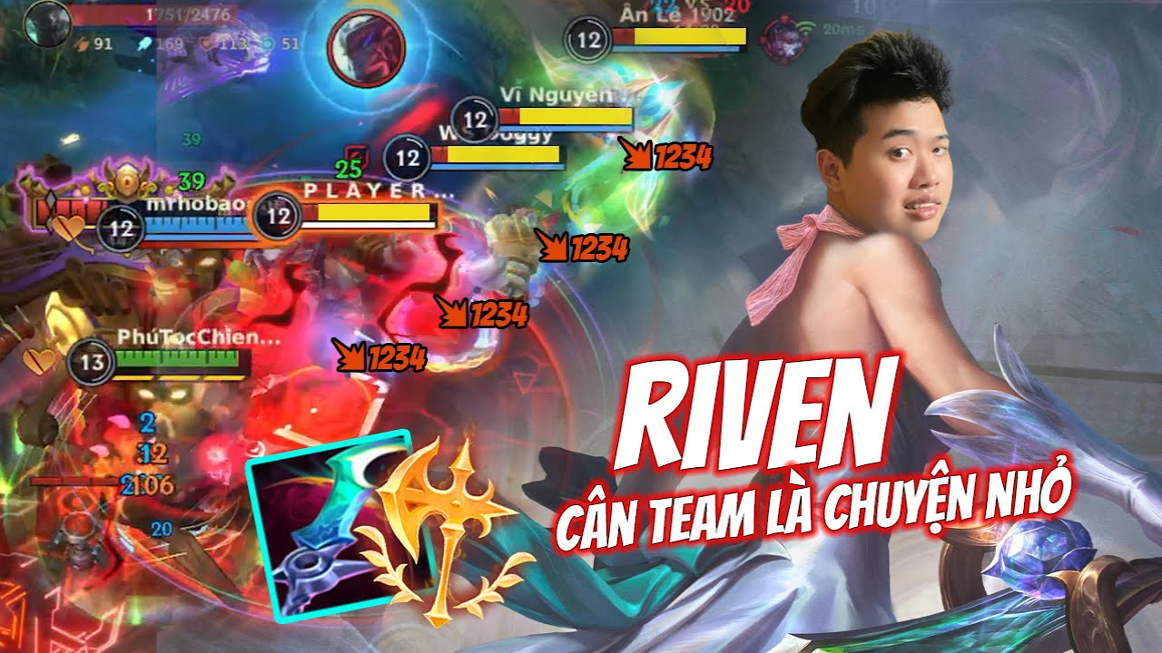 Riven Tốc Chiến Cân Team Nó Gọi Là Cái Nghề Leo Rank Mướt Mườn Mượt - Phú Tốc Chiến