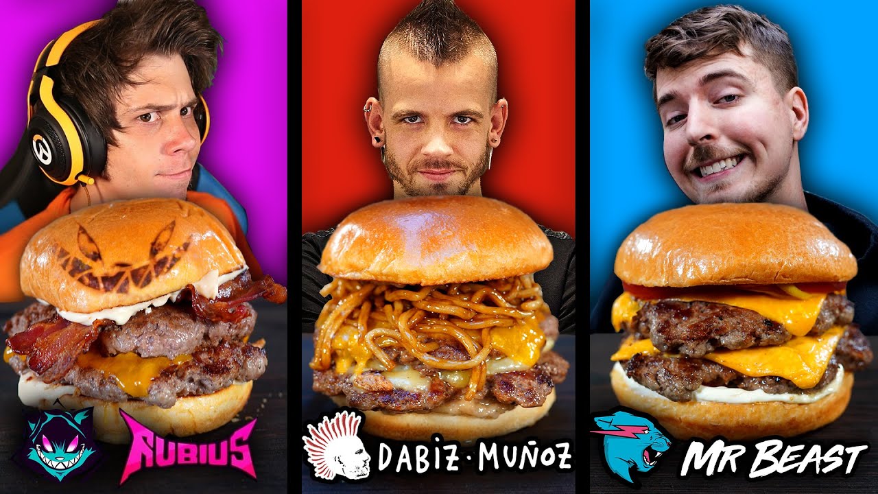 Recreando la BURGER de RUBIUS, DABIZ MUÑOZ Y MR. BEAST ¿Cuál esta MEJOR?🍔
