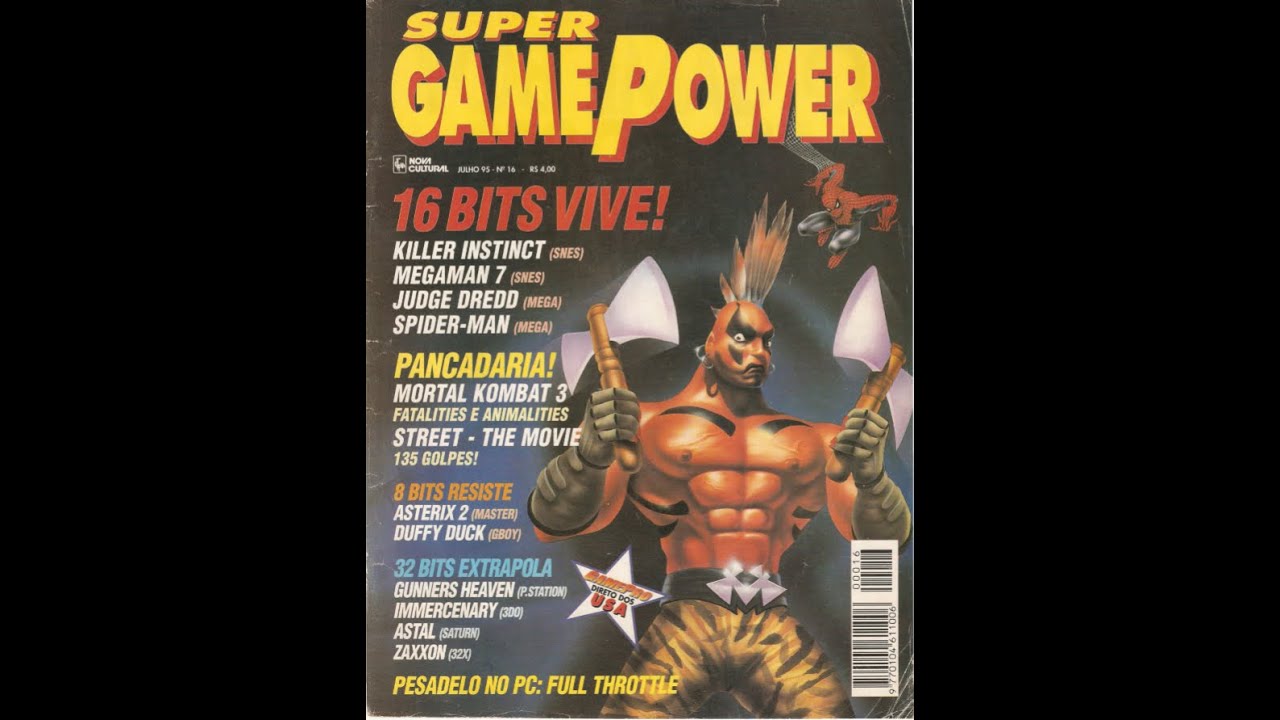 #16 Revista Super Game Power N.&ordm;16, edi&ccedil;&atilde;o julho de 1995.