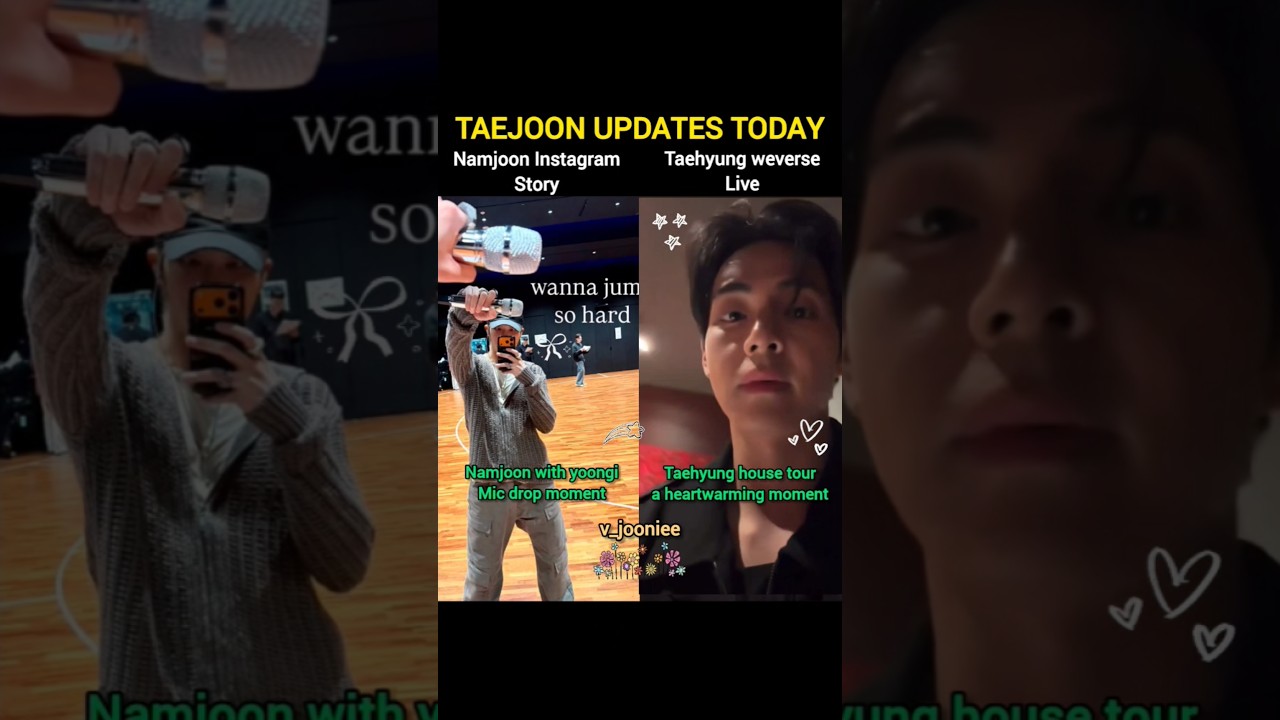Namjoom with yoongi & Taehyung weverse live house tour #bts #rm #suga #v #shorts #youtubeshorts