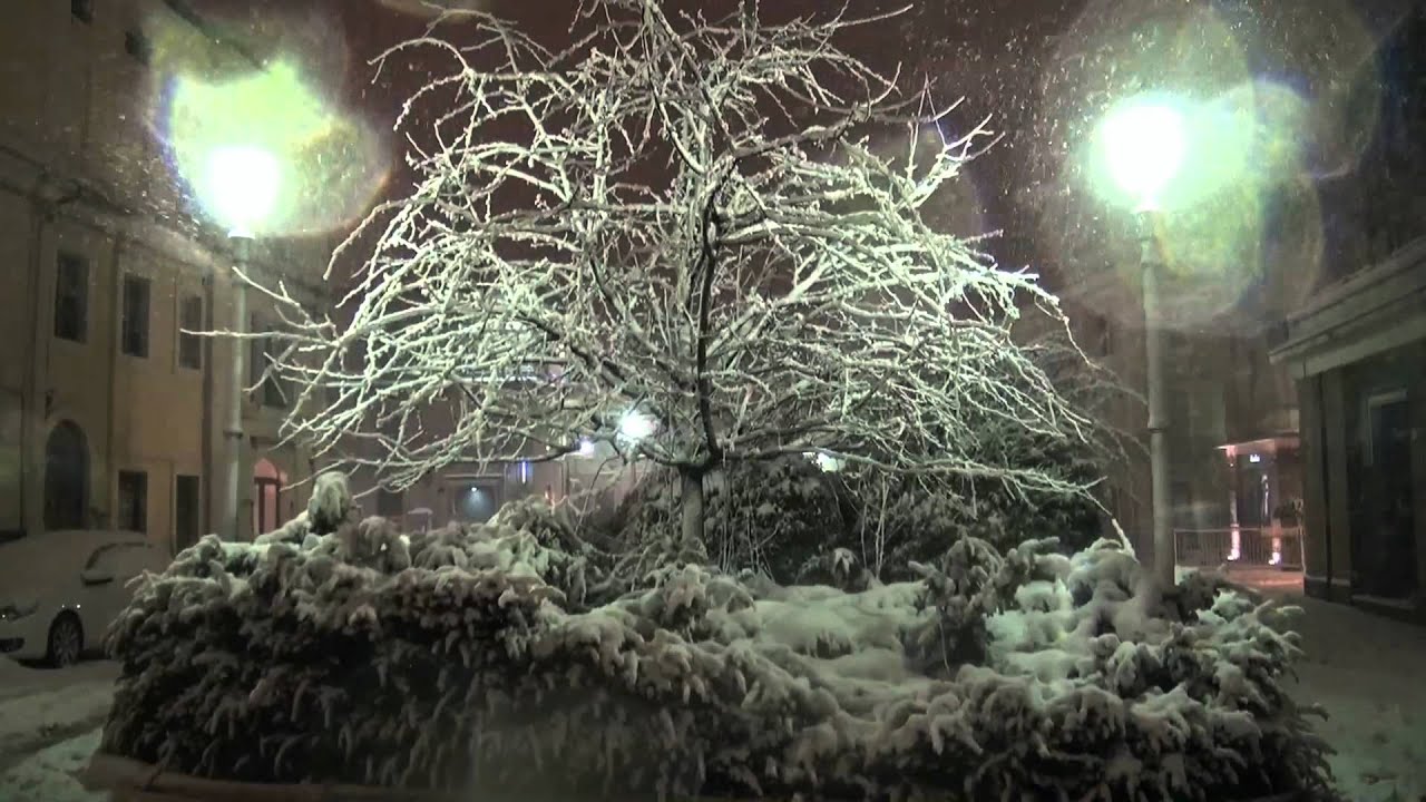 Neve a Senigallia di notte 11/02/2012