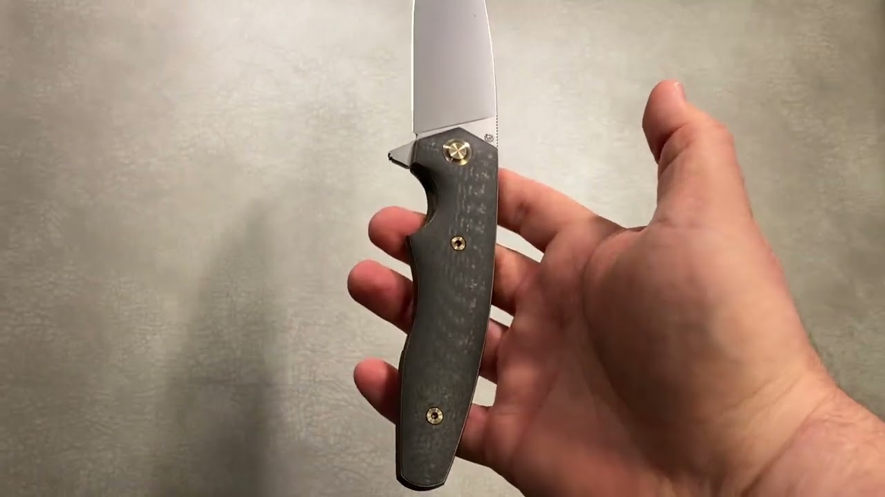 CHEBURKOV KNIFE KASATKA, STEEL S90V, HANDLE BLACK CARBON, BRONZE ANODISED TITANIUM, $609