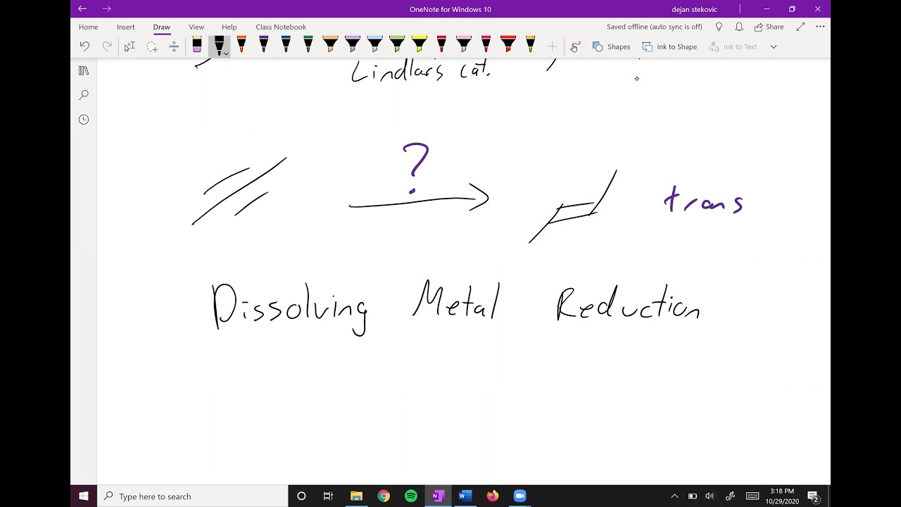CHEM112 9 6 trans alkene synthesis