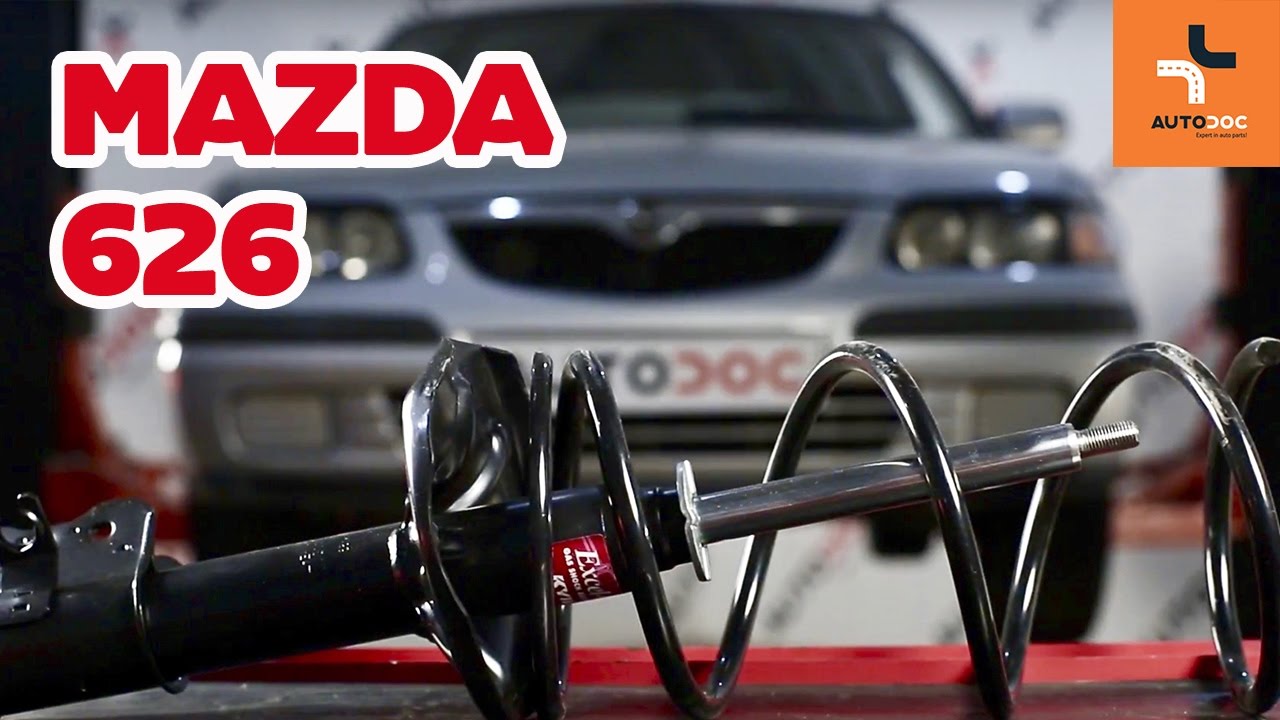 Wie MAZDA 626 Fahrwerksfedern, Stoßdämpfer vorne wechseln TUTORIAL | AUTODOC