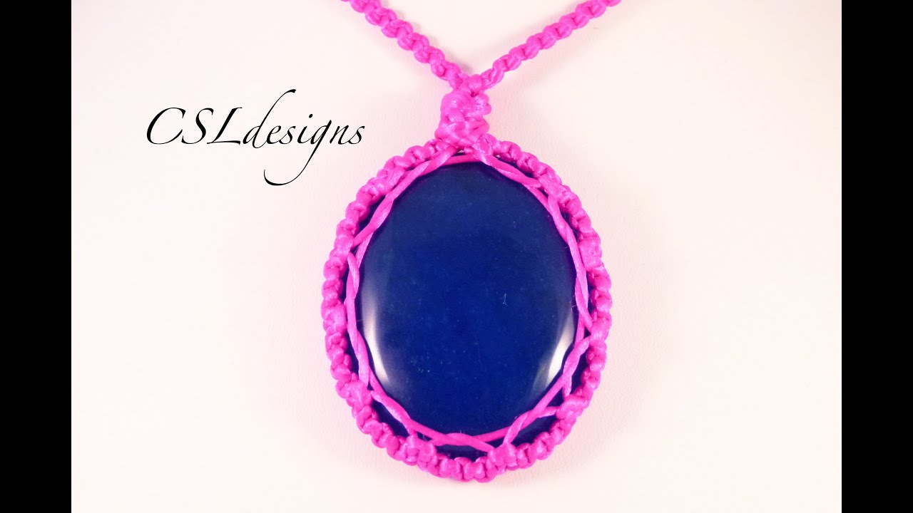 Looping technique macrame cabochon