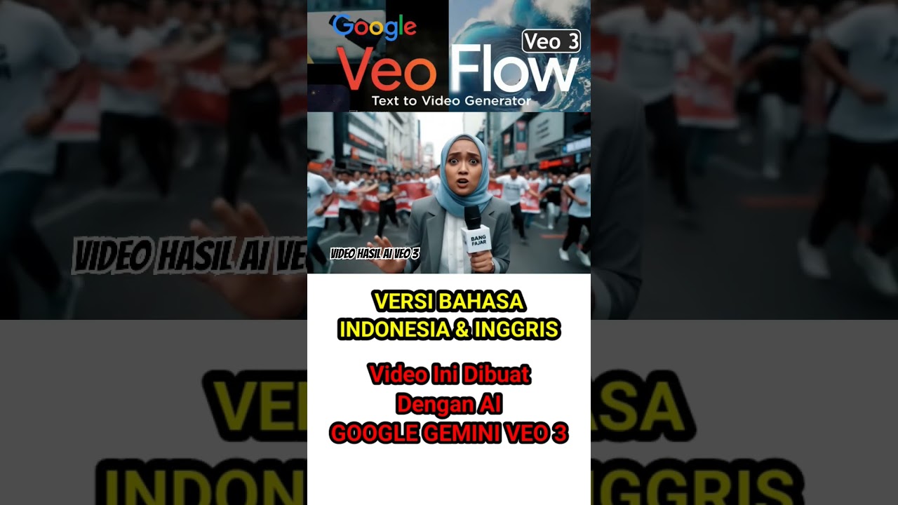 hasil video ai google gemini veo 3 - versi bahasa indonesia dan inggris